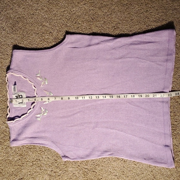 Like new! Vintage Storybook Knits 2pc rosebud sweater set - Picture 4 of 9